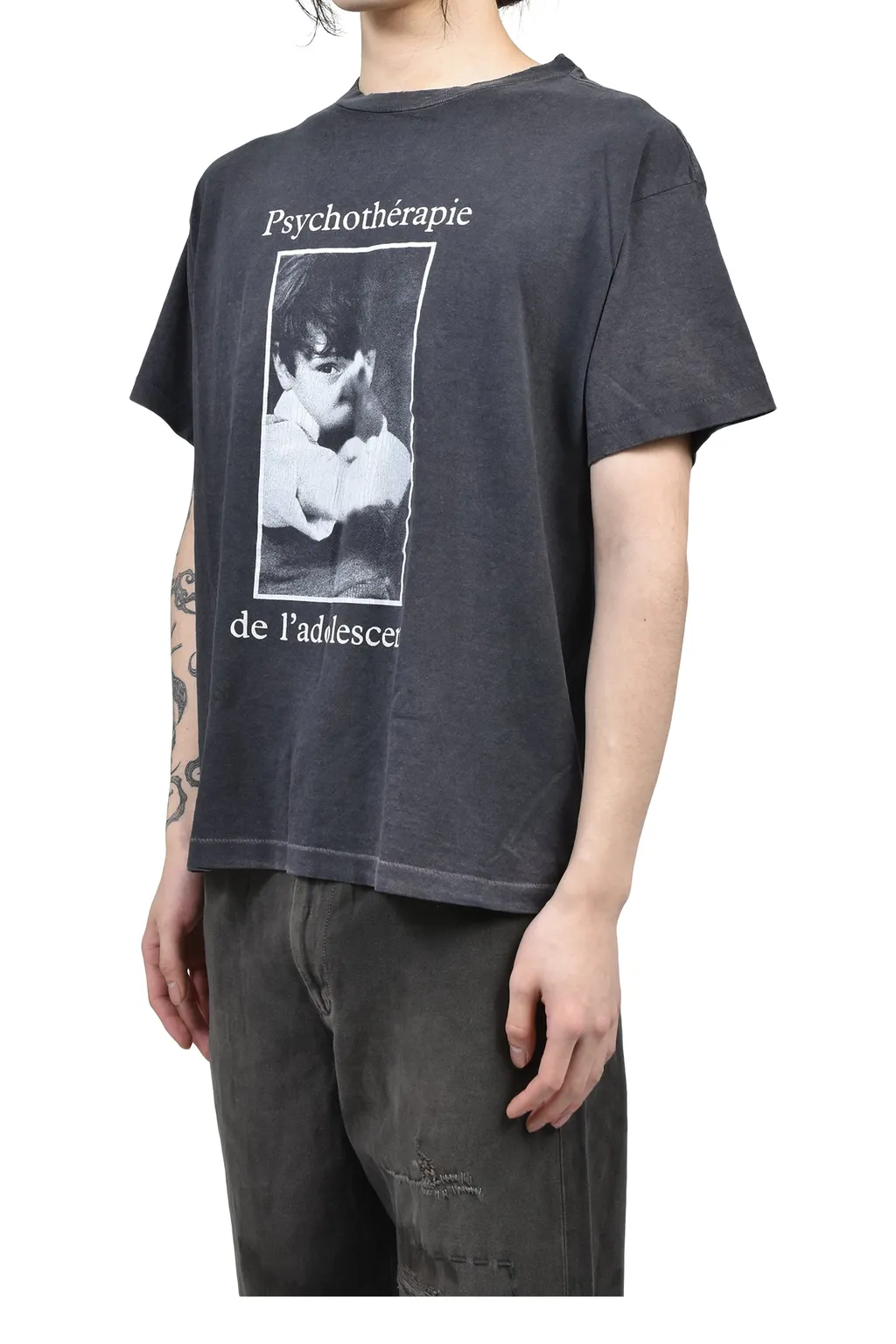 Psychoth_Rapie De L’Adolescent T-Shirt / Sun Faded Blk