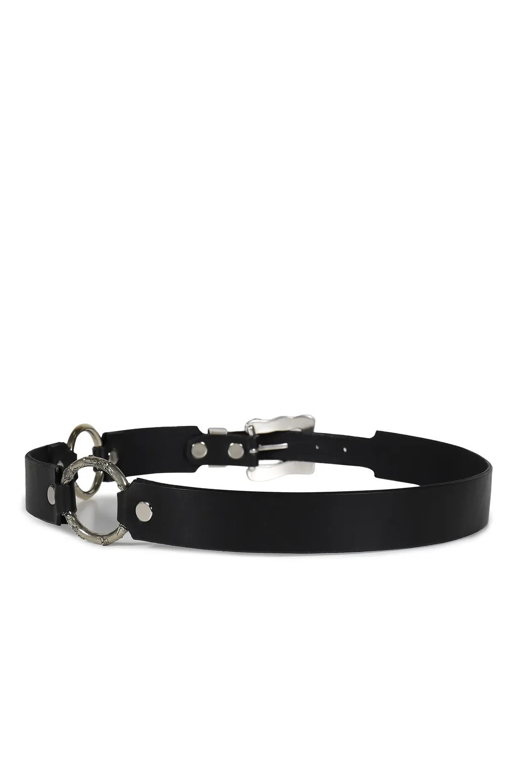 Classic Rose Double Ring Belt / Blk