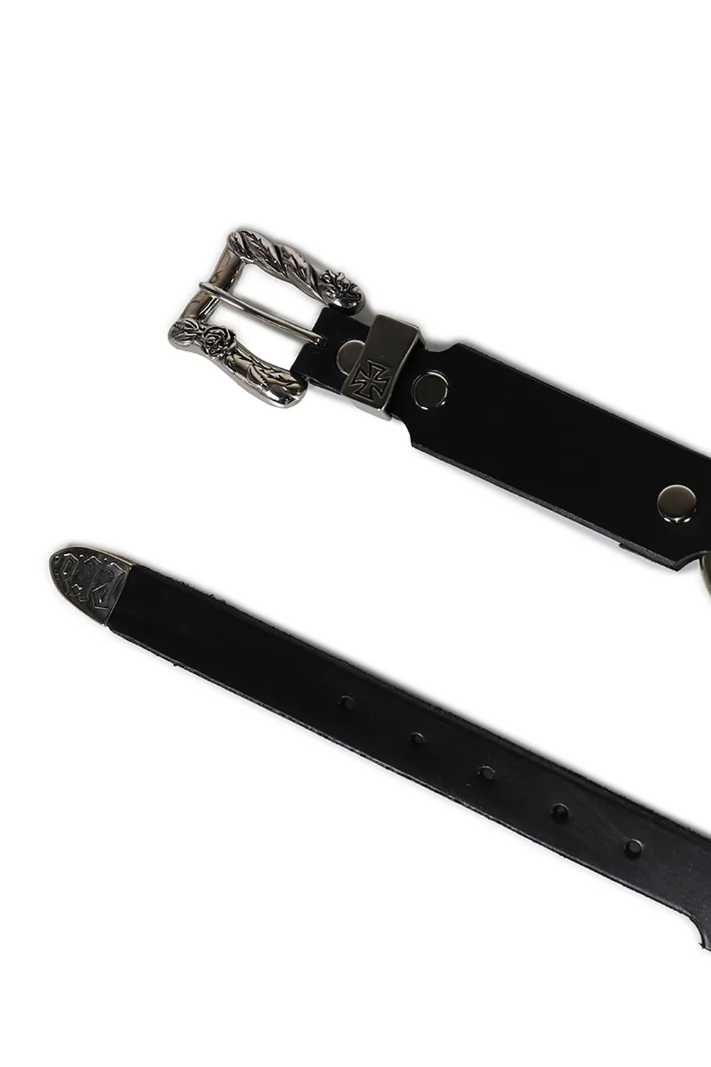 Classic Rose Double Ring Belt / Blk