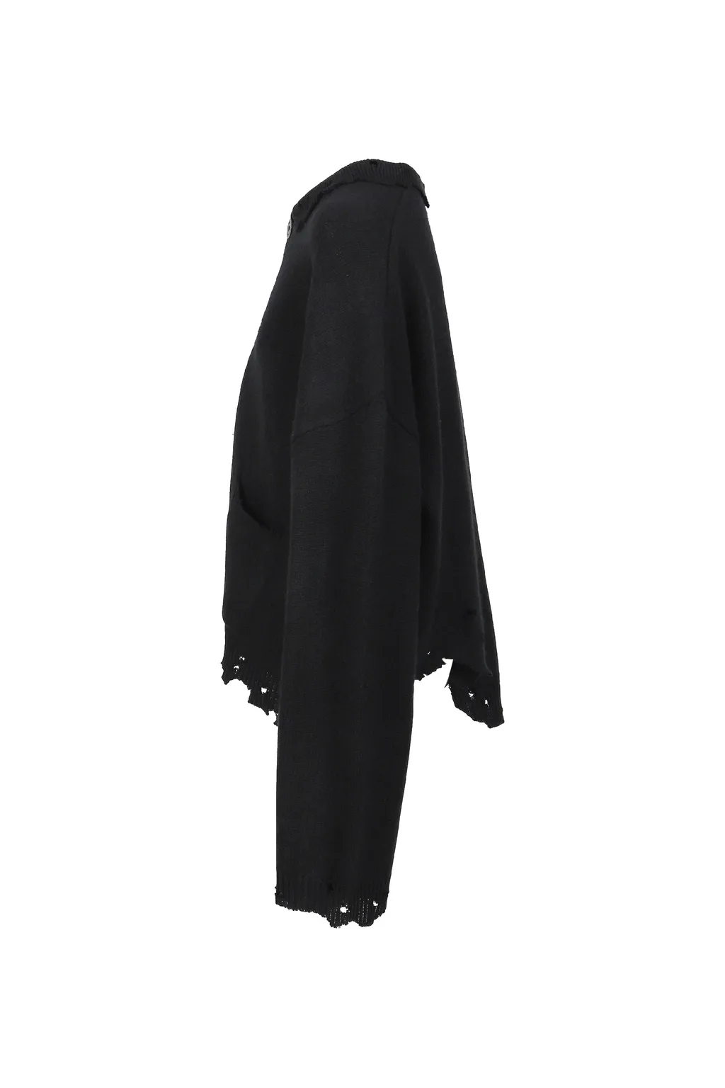 Distressed Cardigan Male Version / Cashmere Blk