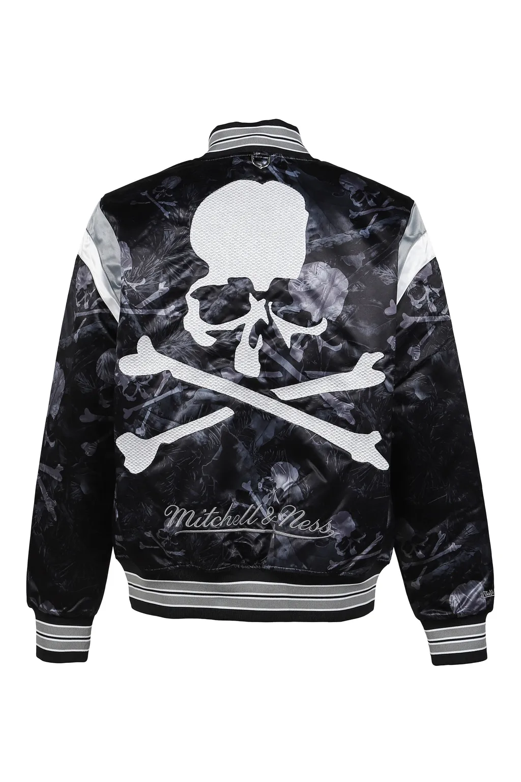 Jk16965-Clbblck/Mstrmndxmn Print Satin Jkt / Blk