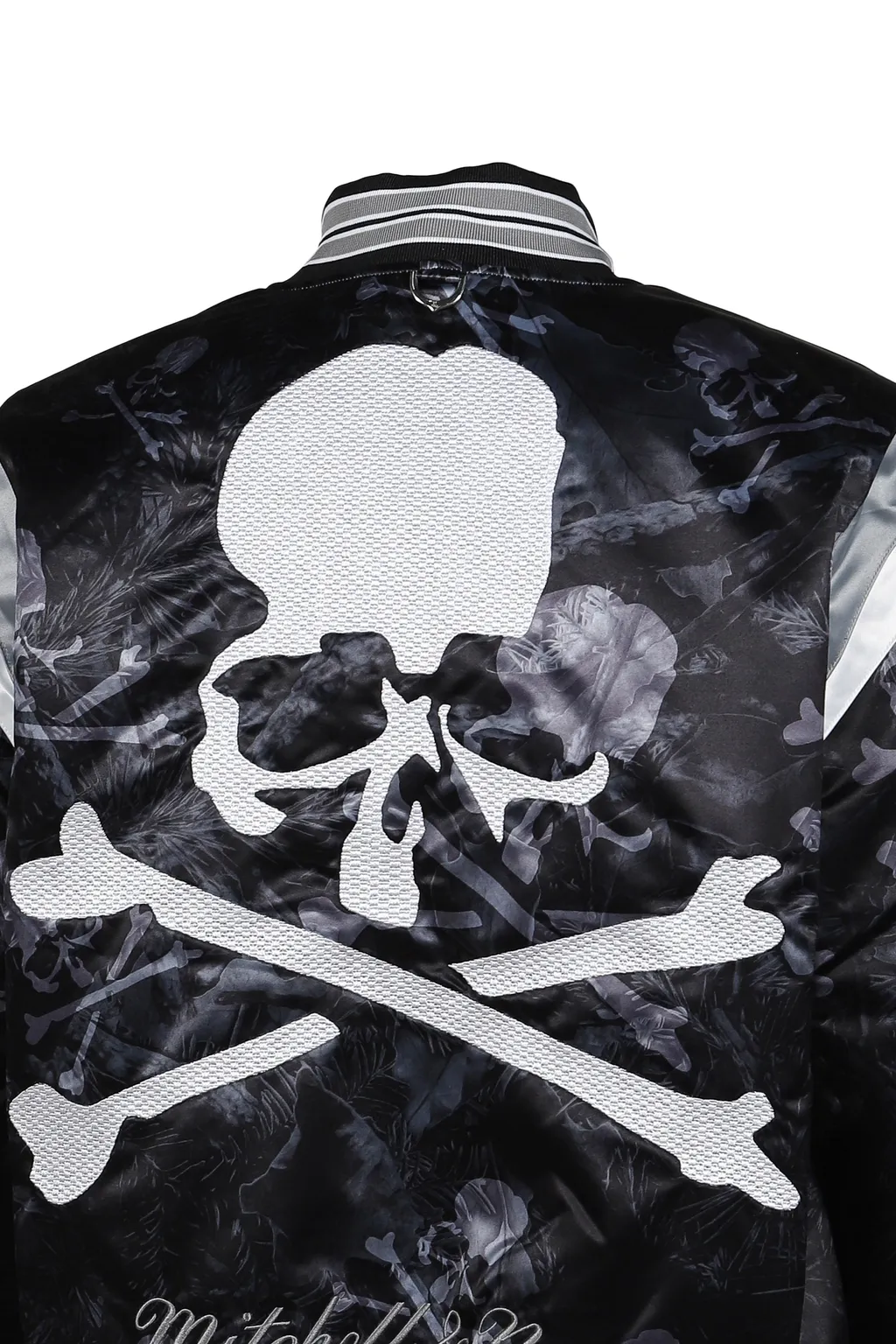 Jk16965-Clbblck/Mstrmndxmn Print Satin Jkt / Blk