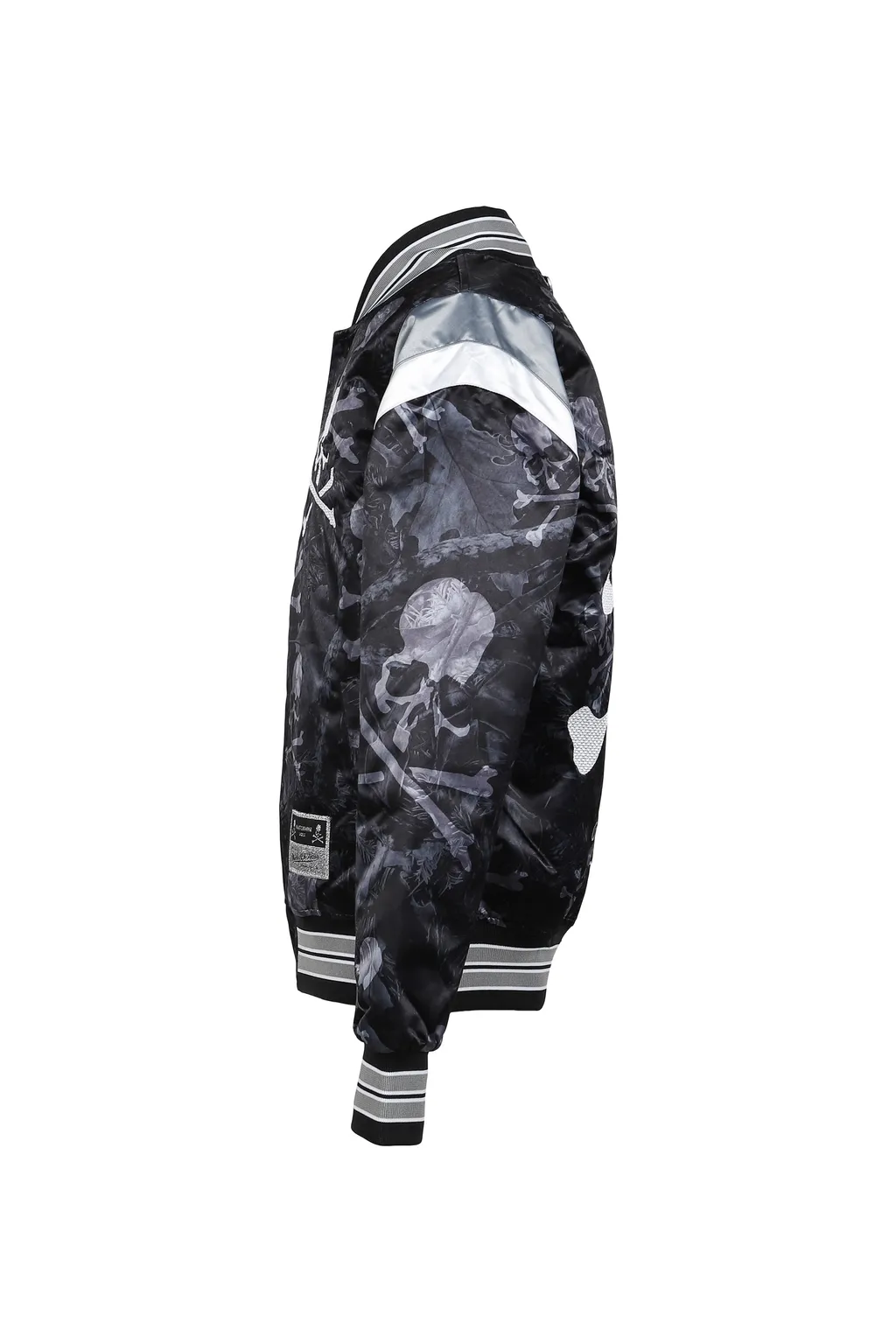 Jk16965-Clbblck/Mstrmndxmn Print Satin Jkt / Blk