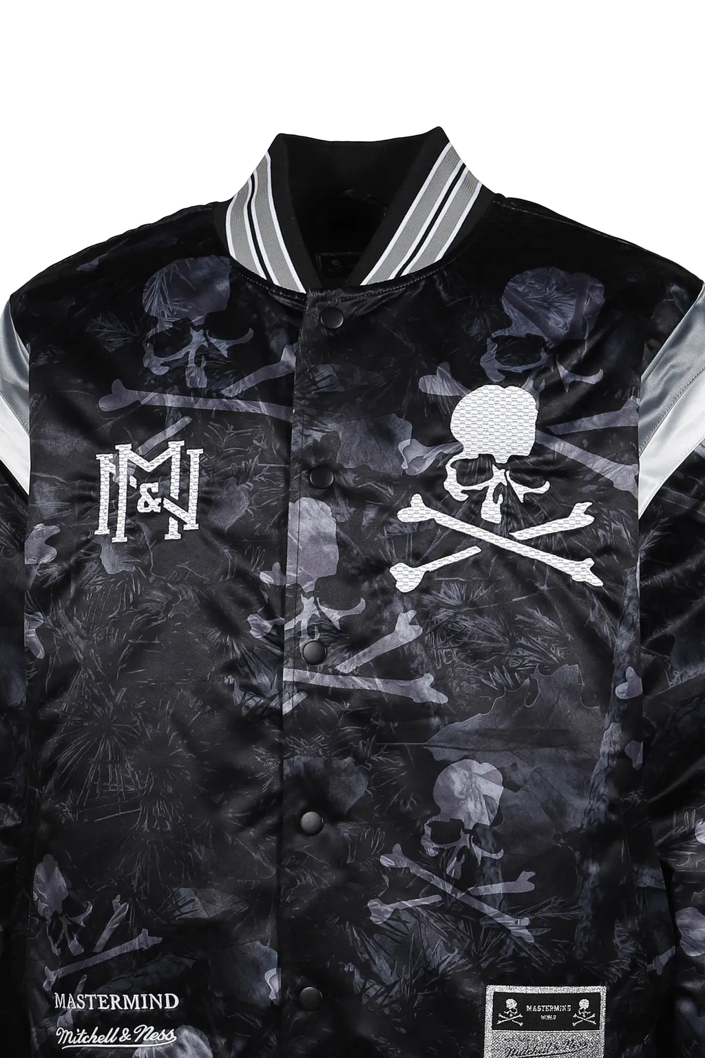 Jk16965-Clbblck/Mstrmndxmn Print Satin Jkt / Blk