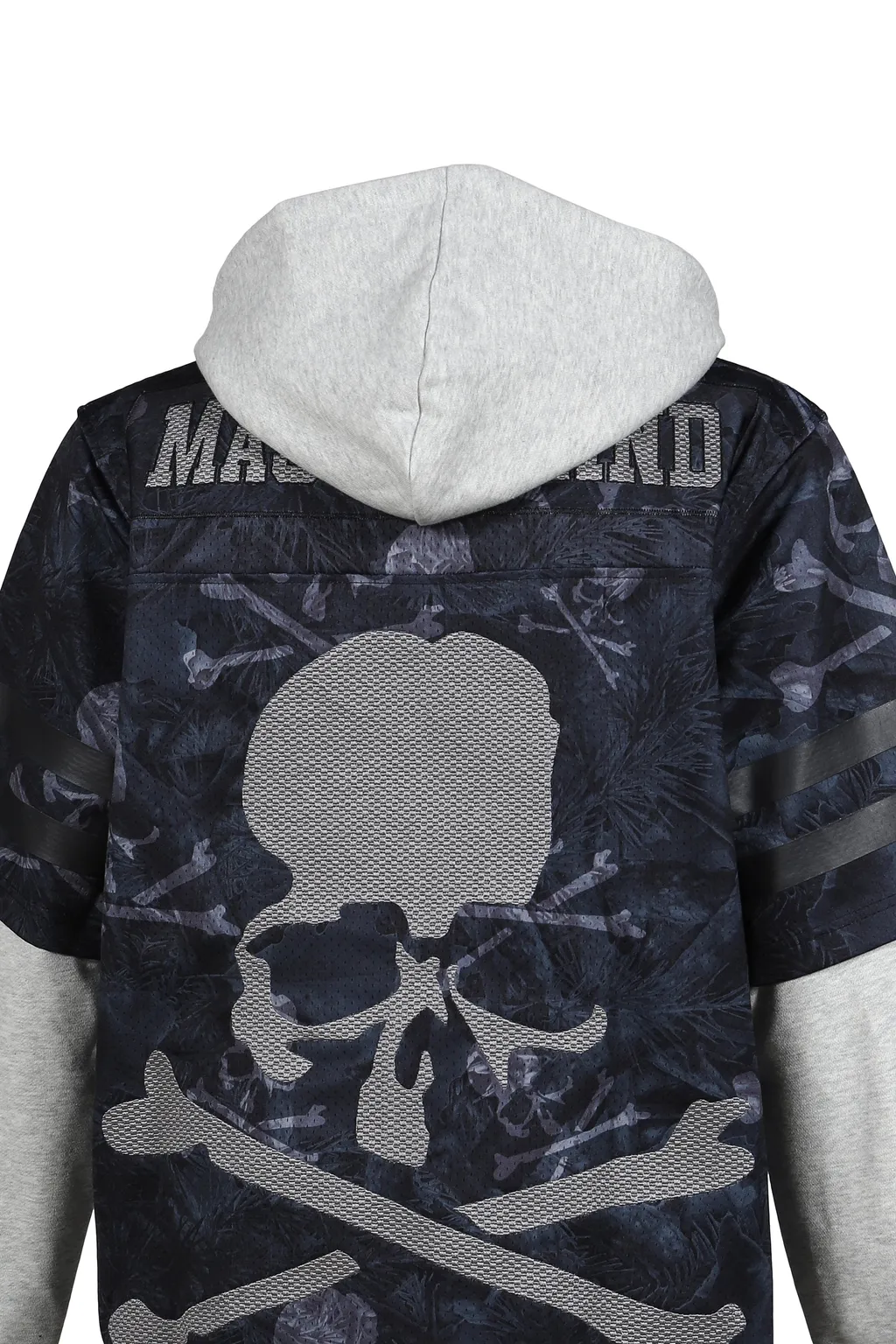 Jy16967-Clbblck/Mstrmndxmn Prnt Hooded Jersy / Blk