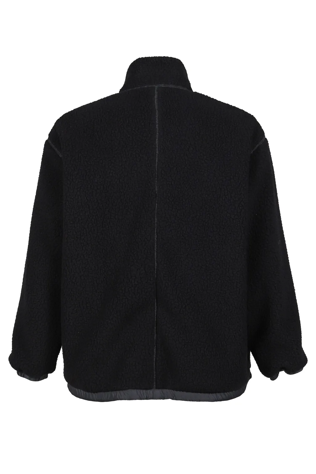 Fleece Liner Nylon Zip Up Jacket / Weather Mj Connection / Blk
