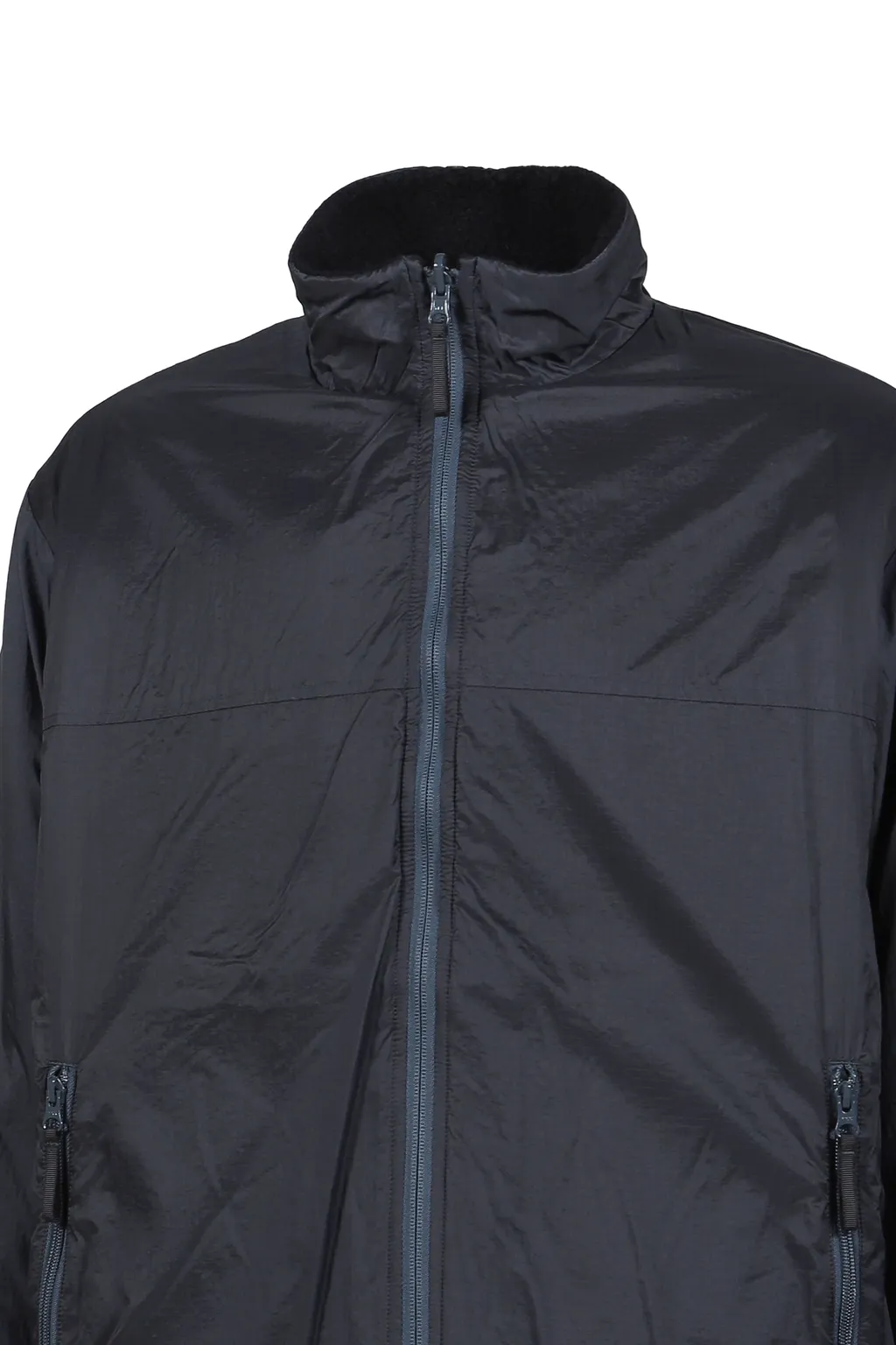 Fleece Liner Nylon Zip Up Jacket / Weather Mj Connection / Blk
