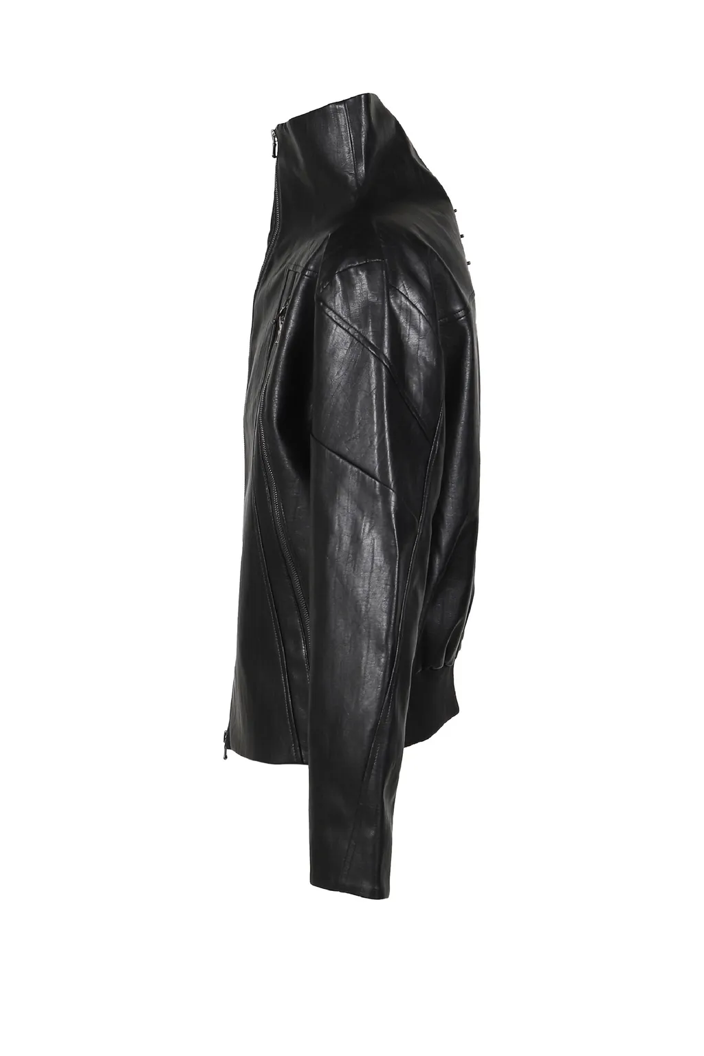 Nail Faux Leather Jacket / Blk
