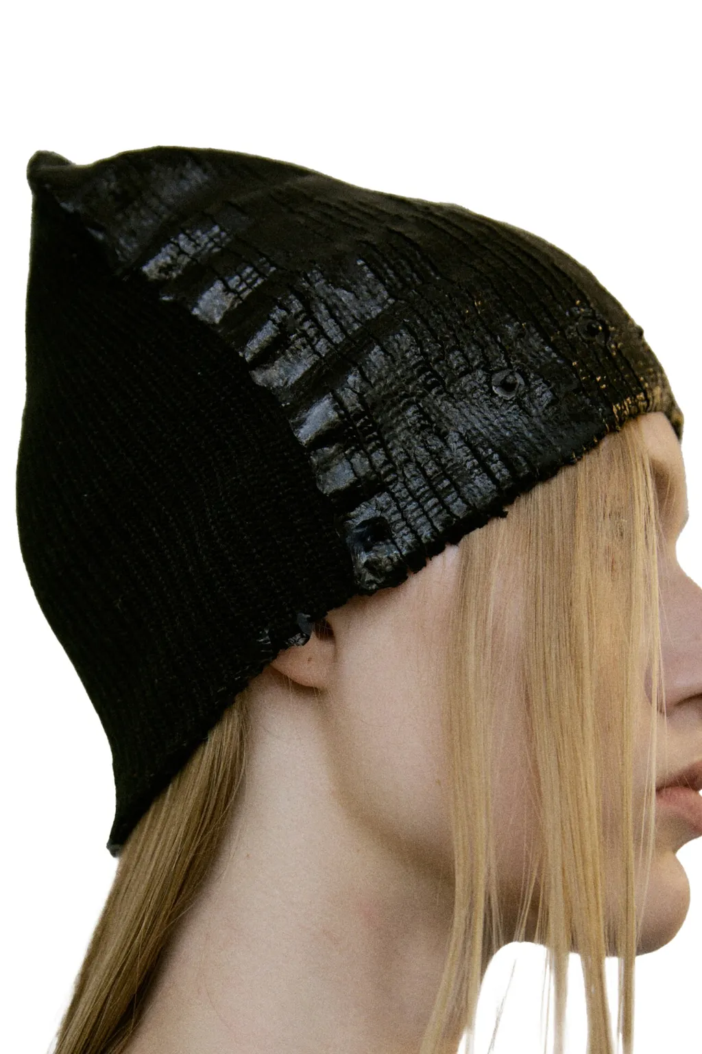 Excavated Beanie Hat / Oil Blk