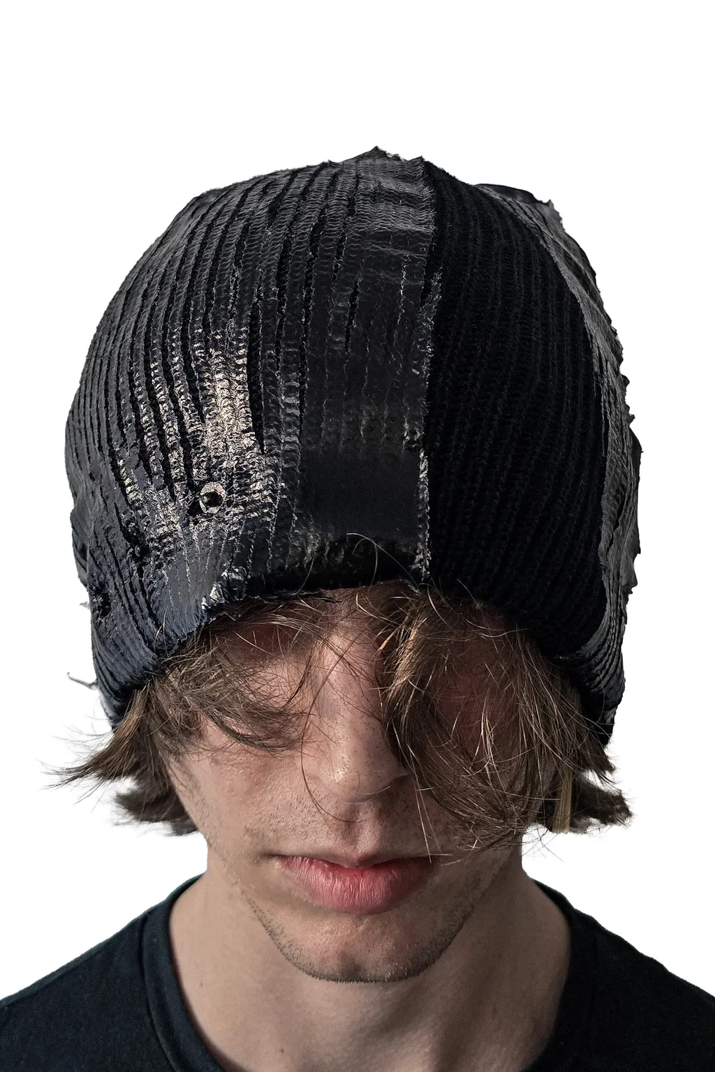 Excavated Beanie Hat / Oil Blk