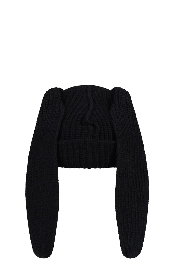 Chunky Rabbit Beanie / Black