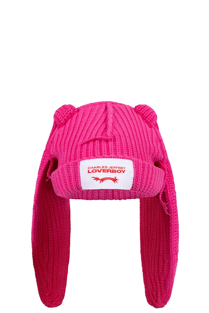 Chunky Rabbit Beanie / Pnk