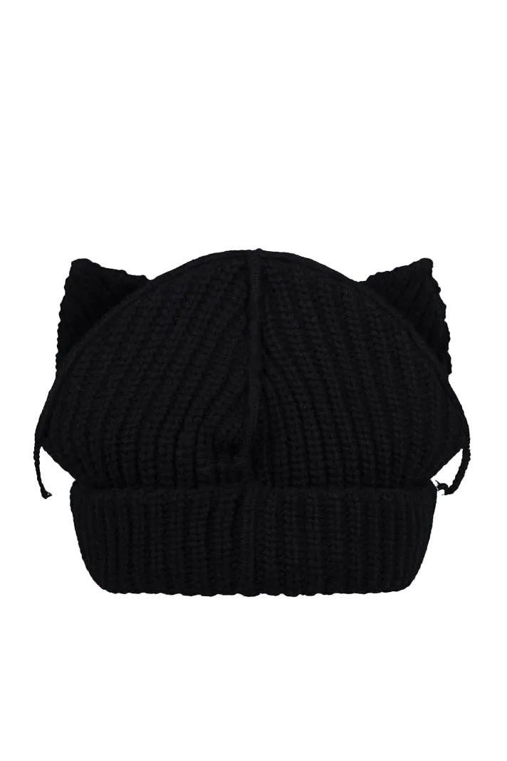 Chunky Ears Beanie / Black