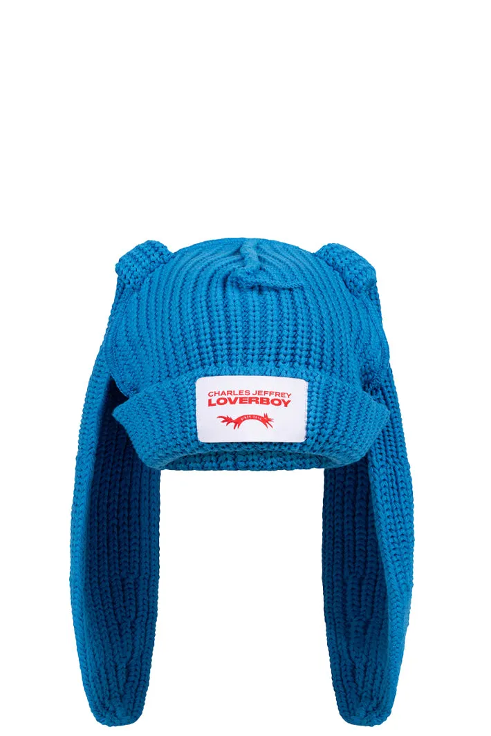 Chunky Rabbit Beanie / Blu