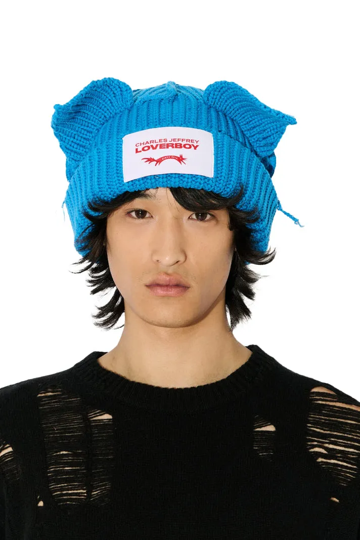 Chunky Ears Beanie / Blu