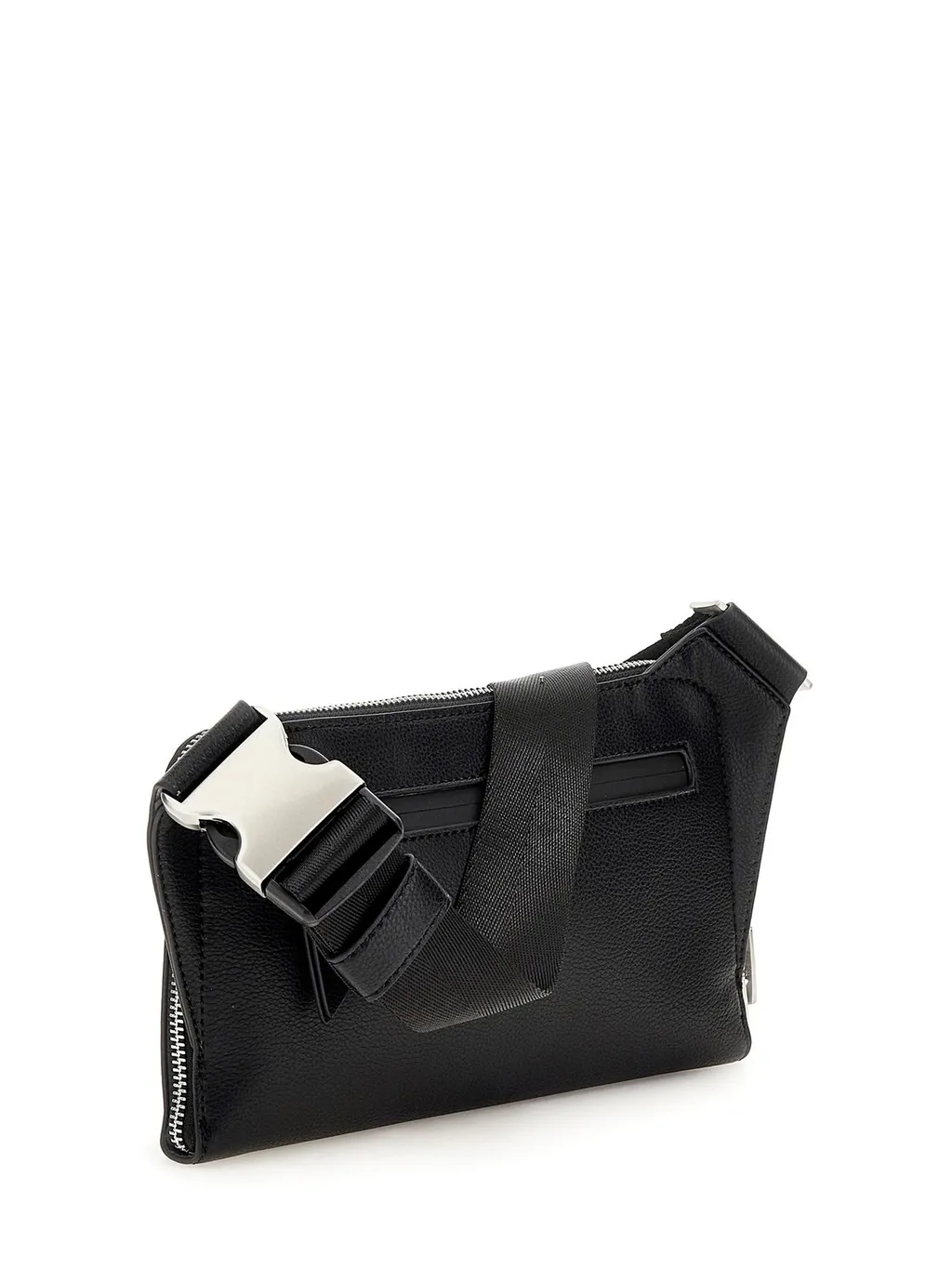 Guess Logo Detailed Zipped Messenger Bag