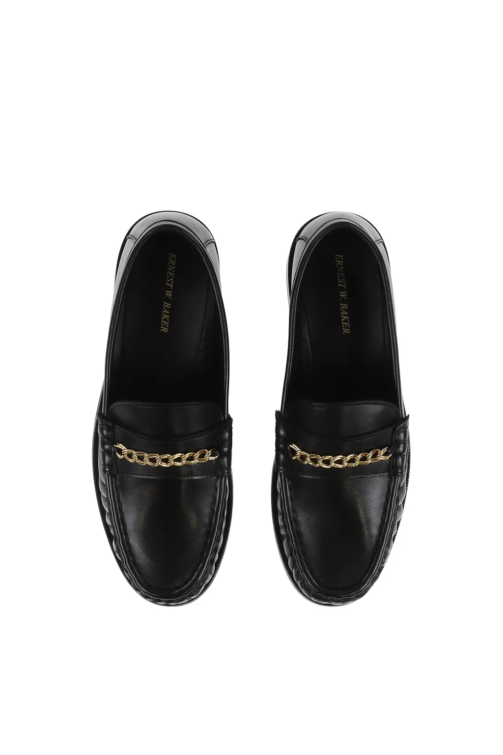 Gold Chain ​​Loafers / Blk Gld