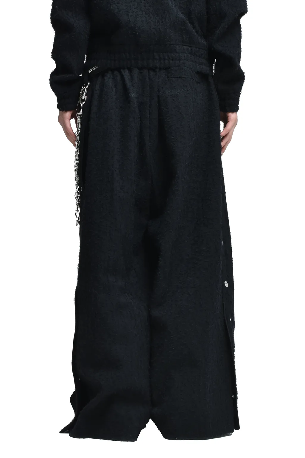 Flyinghair Side Snap Trouser / Core Blk