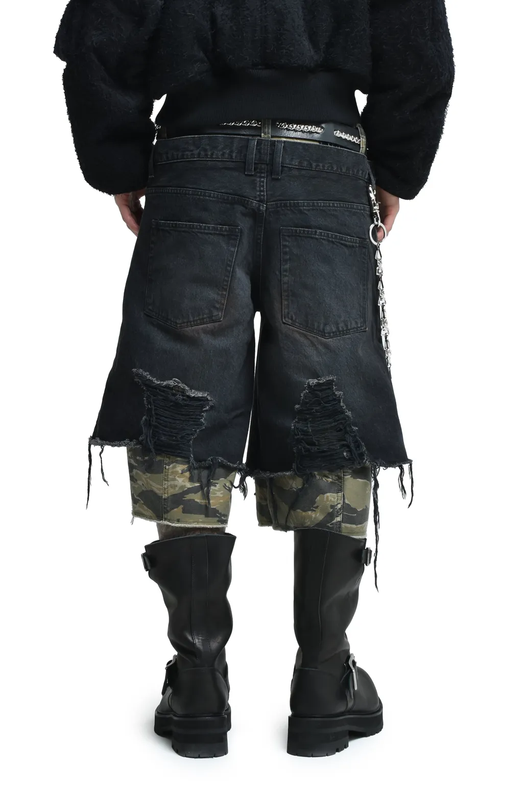Layered Baggy Shorts / Blk Camo
