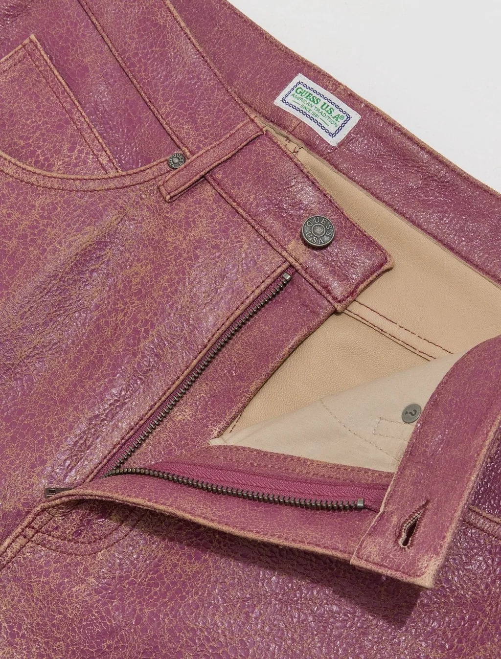 Guess Crackle Leather Shorts
