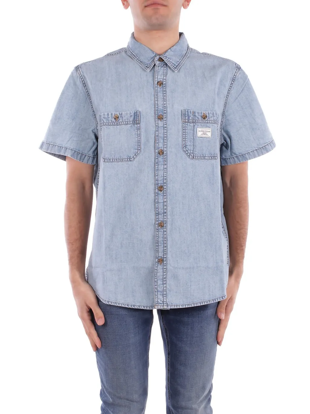 Guess Short-Sleeved Denim Shirt
