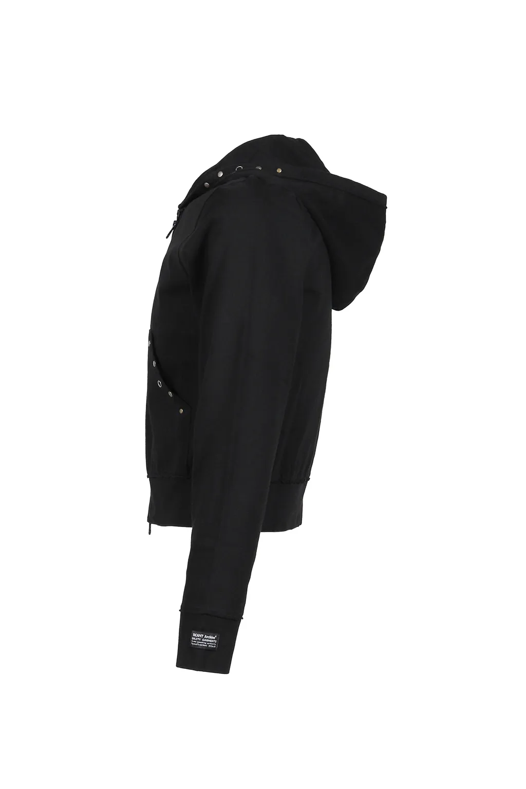 Cappy Stud Hoodie Zip-Up / Blk
