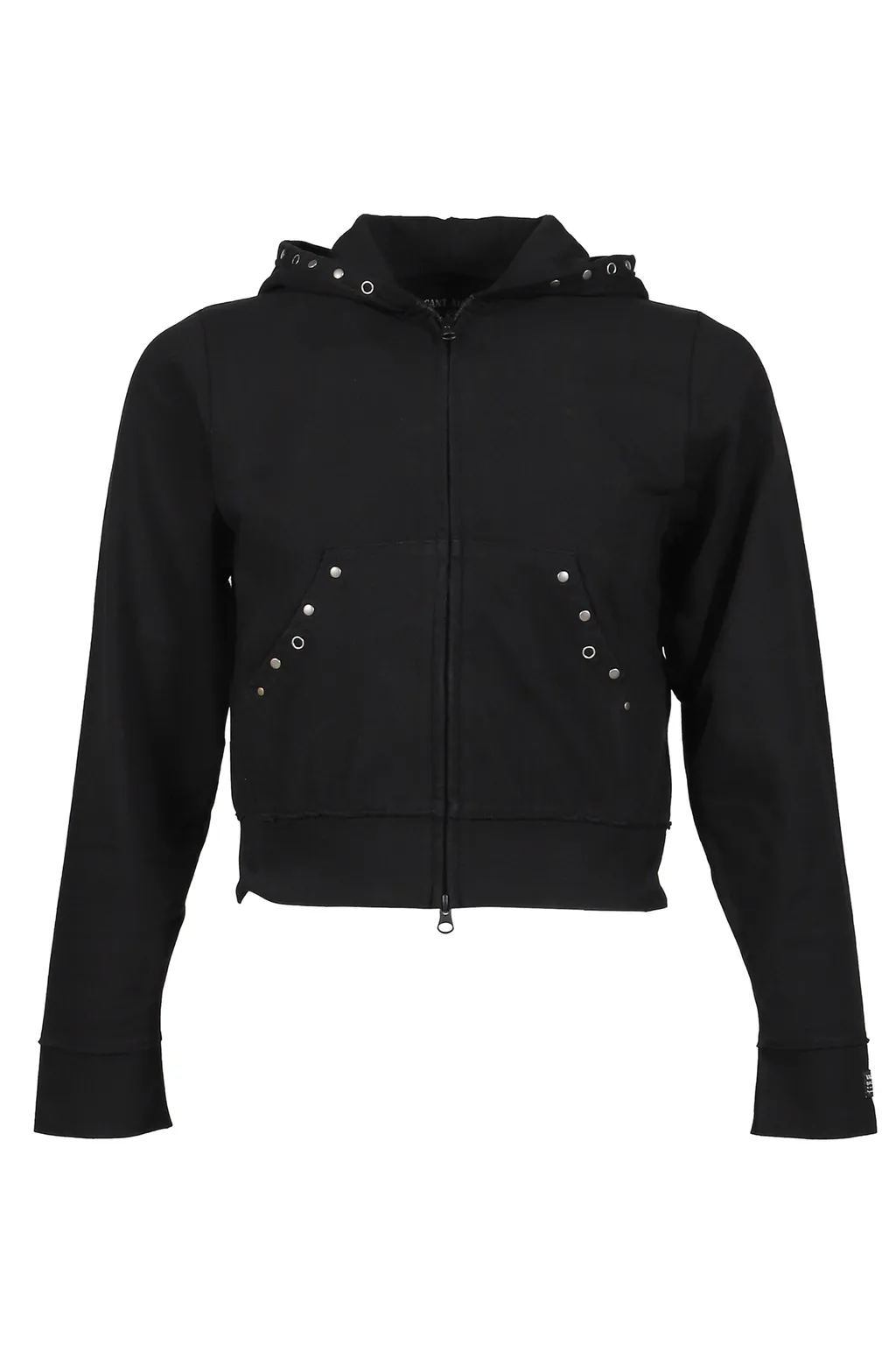 Cappy Stud Hoodie Zip-Up / Blk