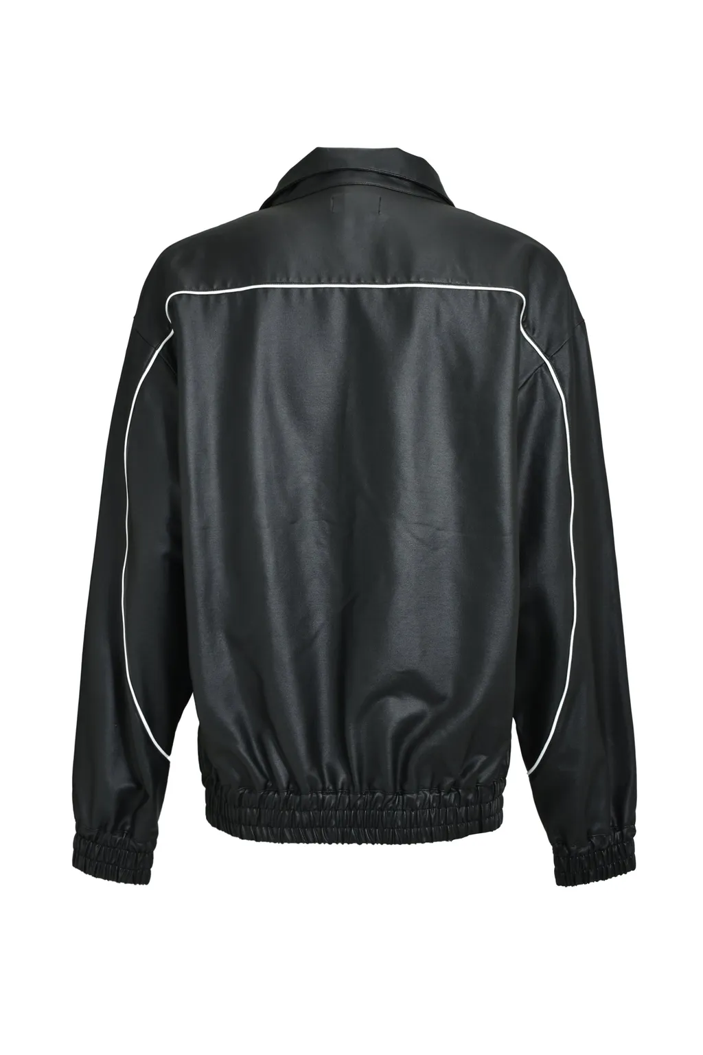Script Logo Piping Coating Track Jacket / Blk