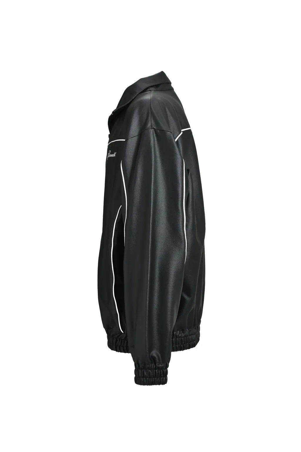 Script Logo Piping Coating Track Jacket / Blk