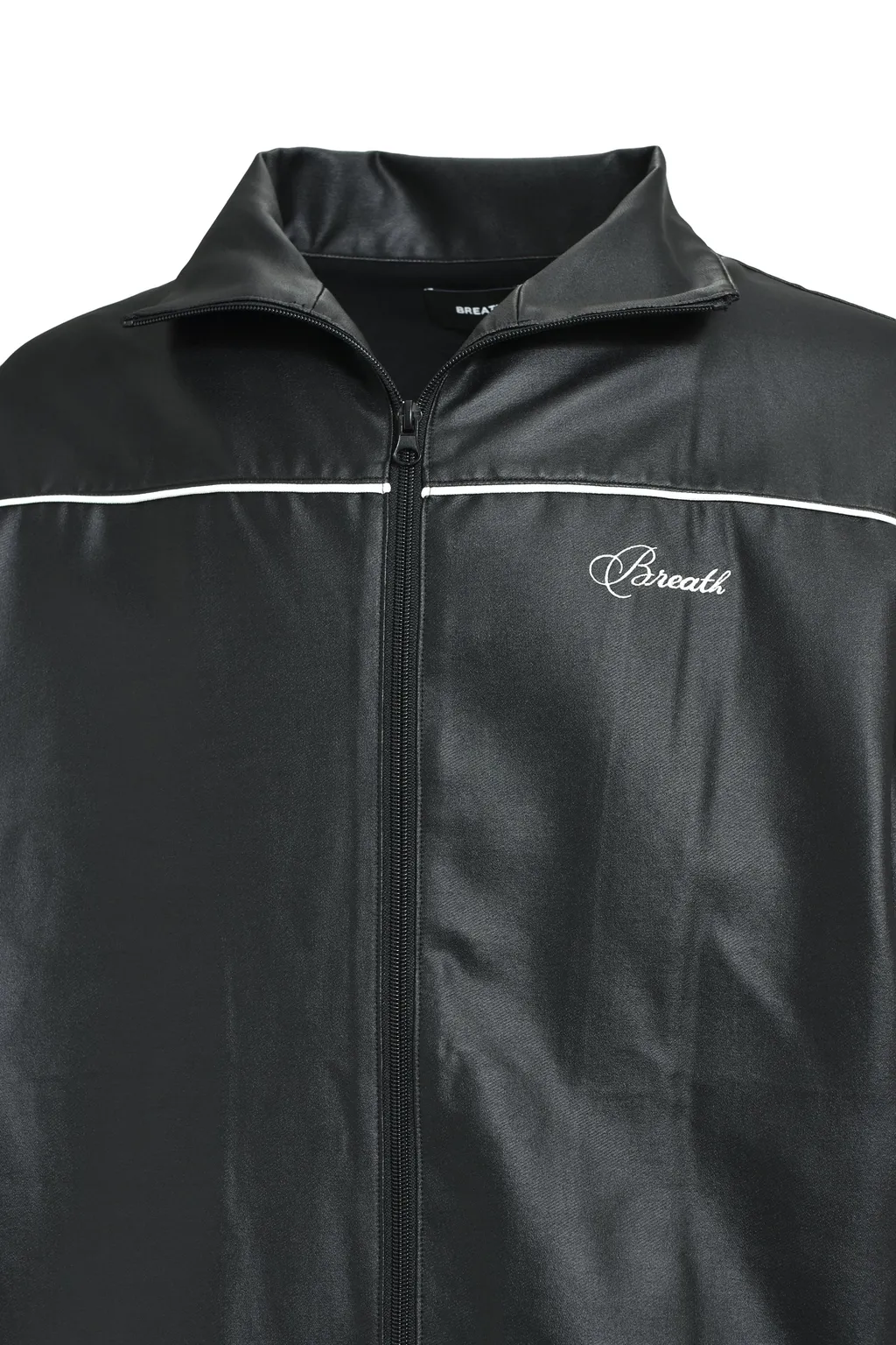Script Logo Piping Coating Track Jacket / Blk