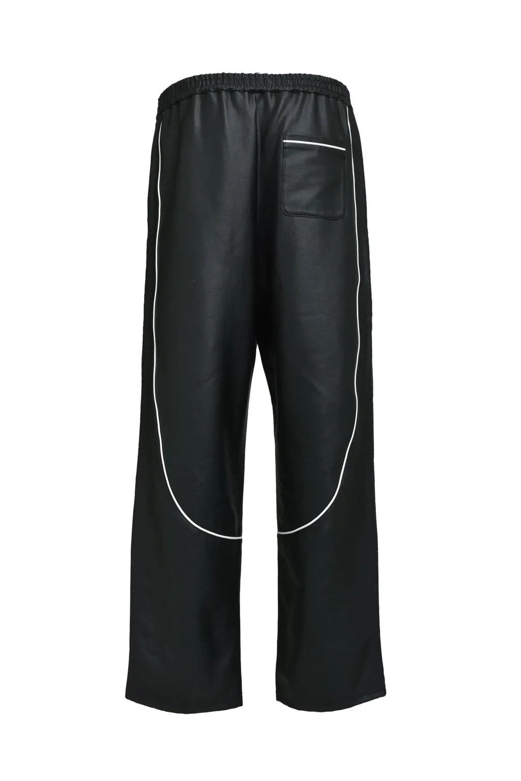 Script Logo Piping Coating Track Pants / Blk