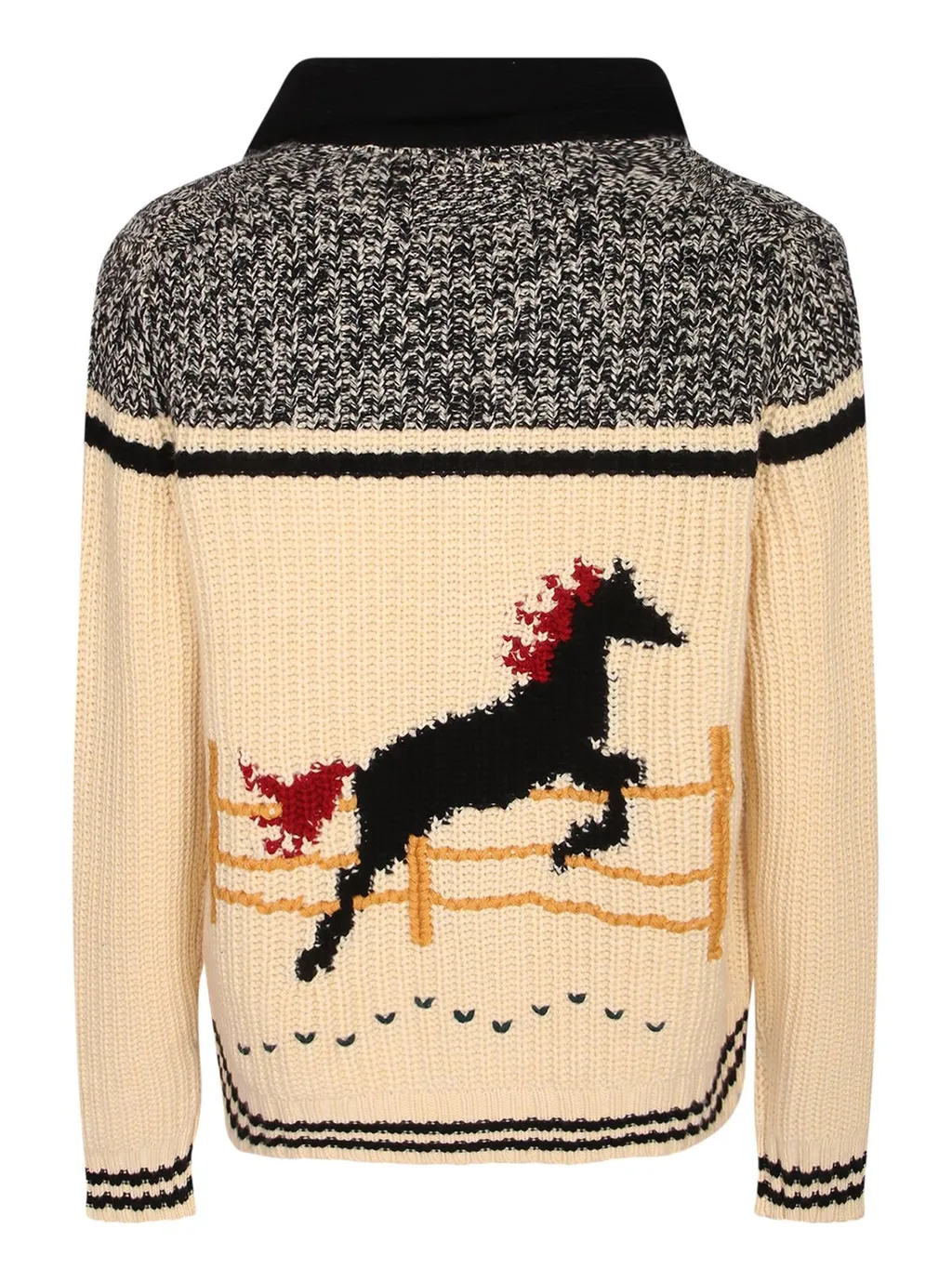Guest In Residence Horse Motif Cardigan