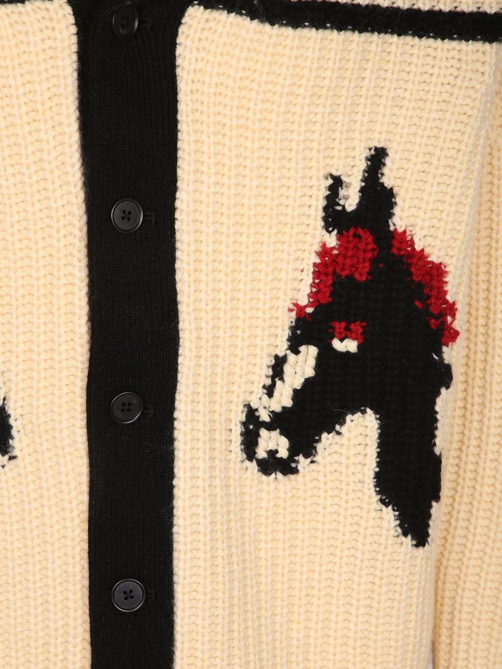 Guest In Residence Horse Motif Cardigan