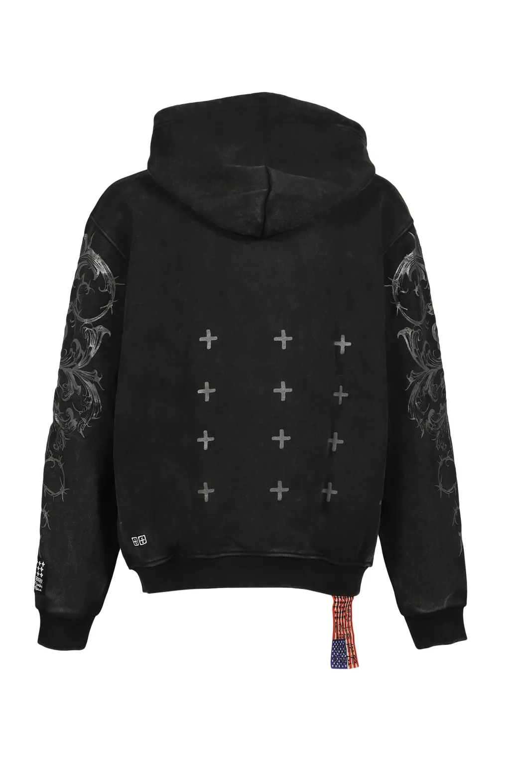Graphic Zip Hoodie / Black