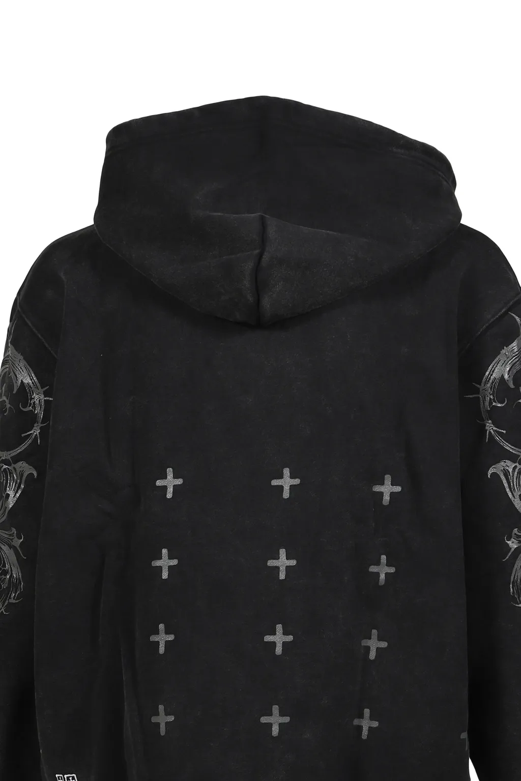 Graphic Zip Hoodie / Black