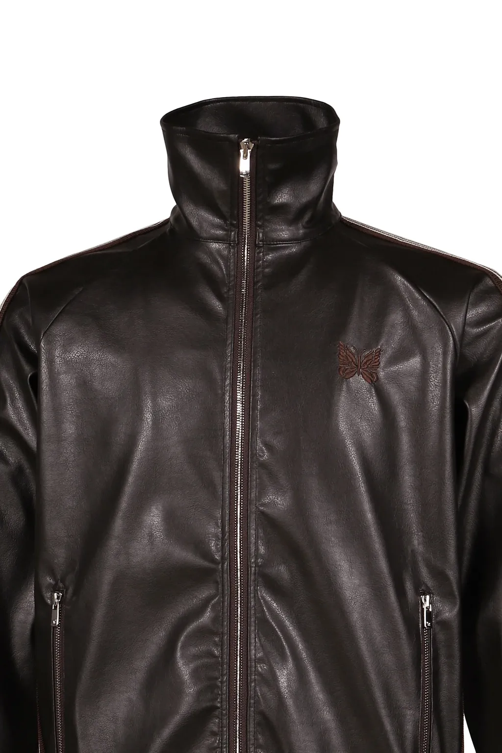 Track Jacket - Synthetic Leather / Dk. Brw