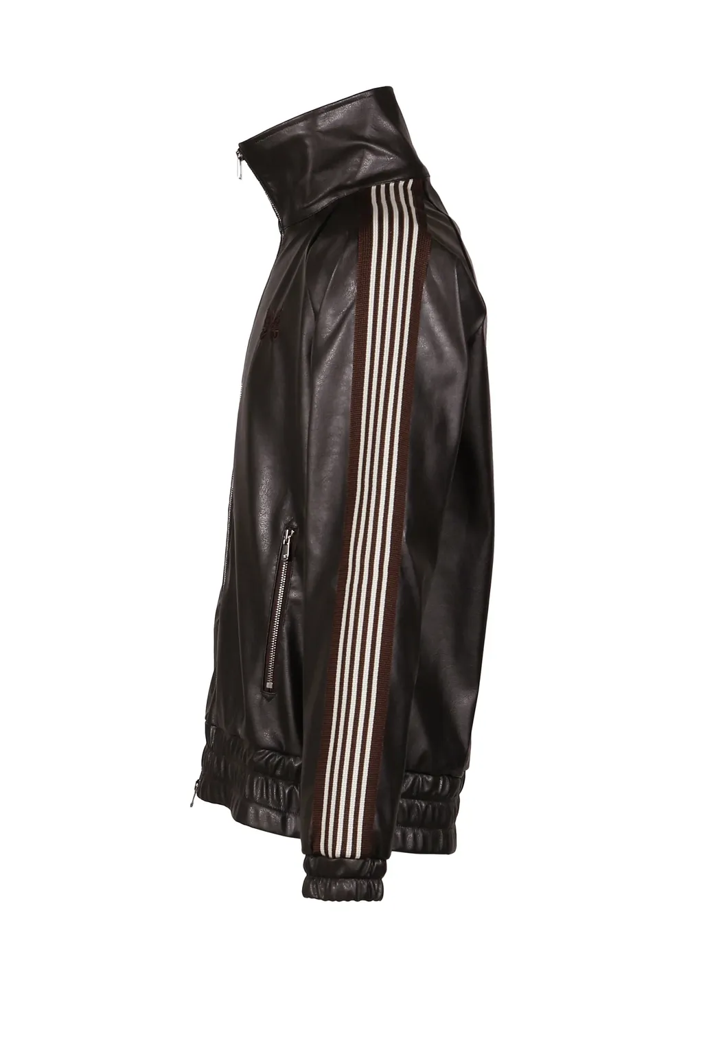 Track Jacket - Synthetic Leather / Dk. Brw