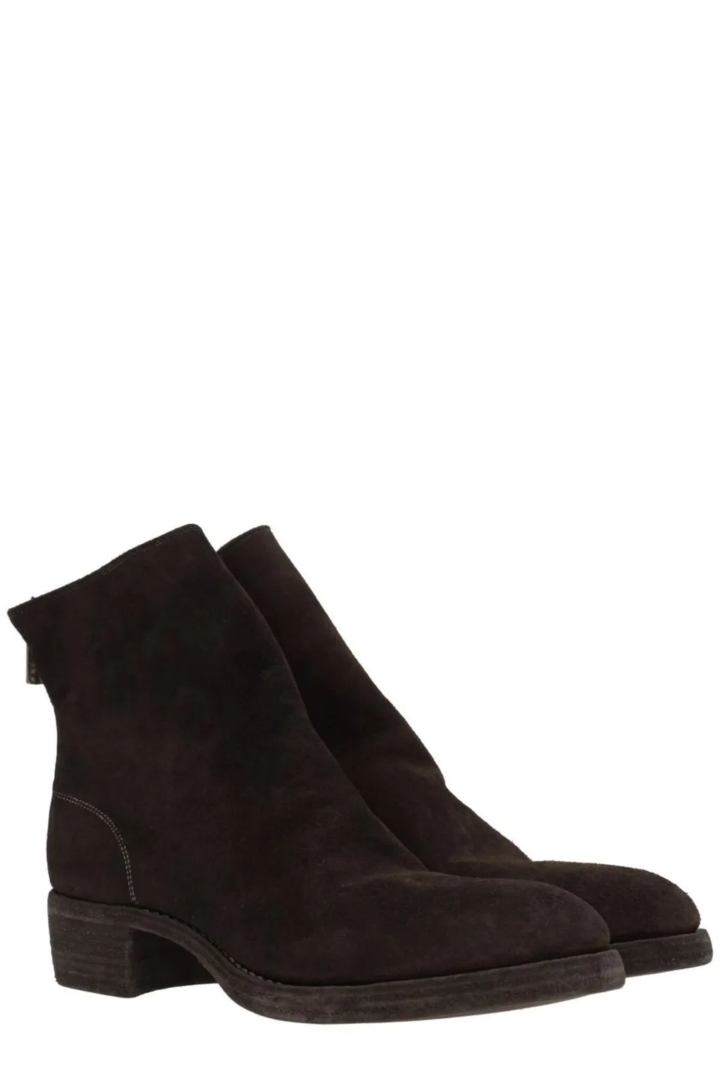 Guidi Round Toe Zip-Up Boots