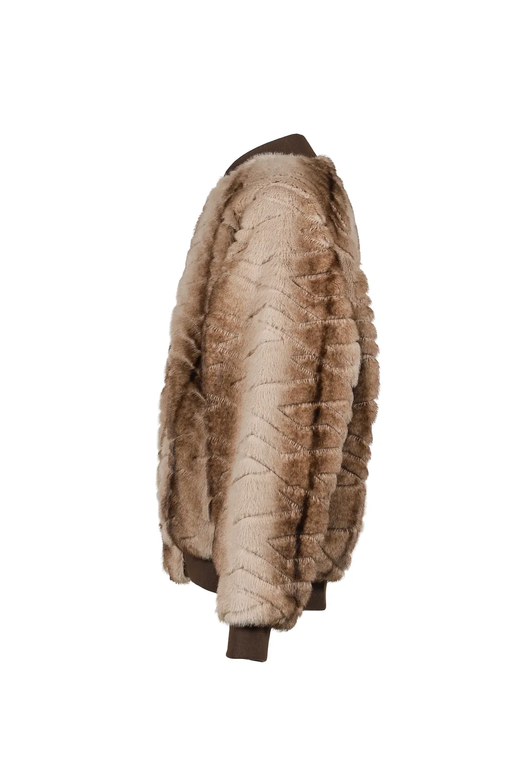 T-Shirt Quilt Fur Ma-1 / Brown