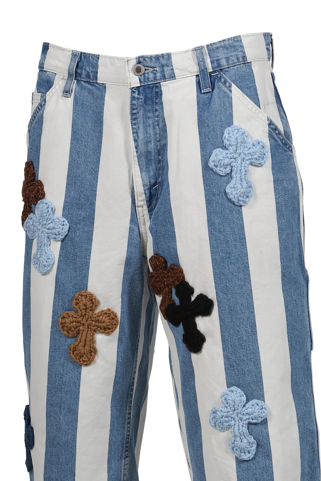 3D Cross Denim Shorts / Indigo