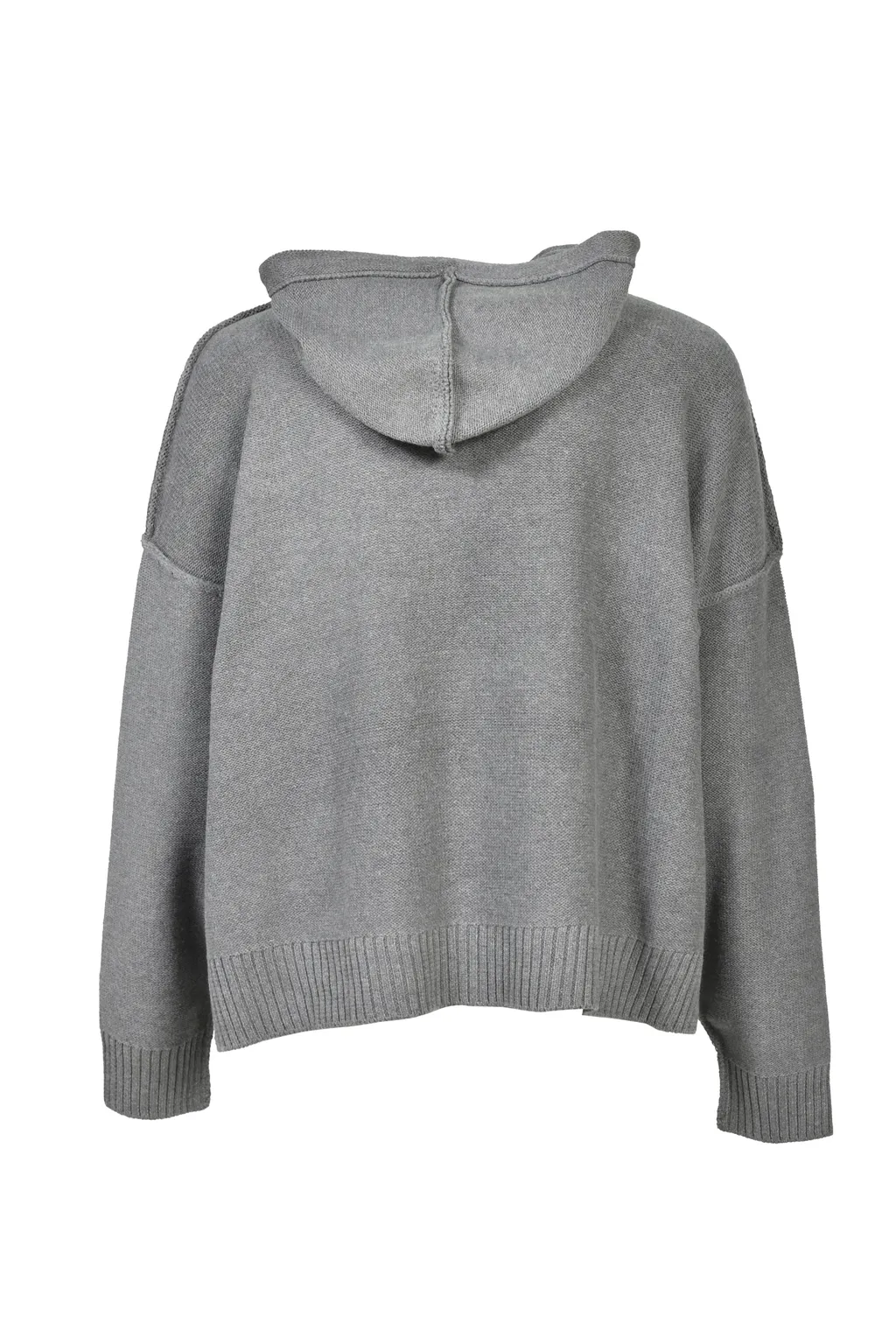 “I Love Music” Pullover Knit Hoodie / Gry