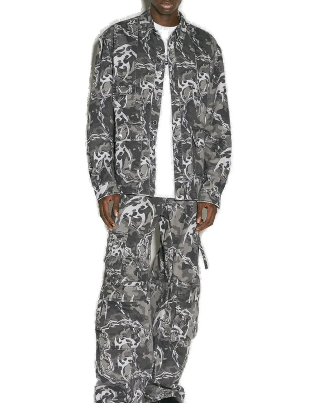 Han Kjobenhavn Camouflage Printed Buttoned Shirt
