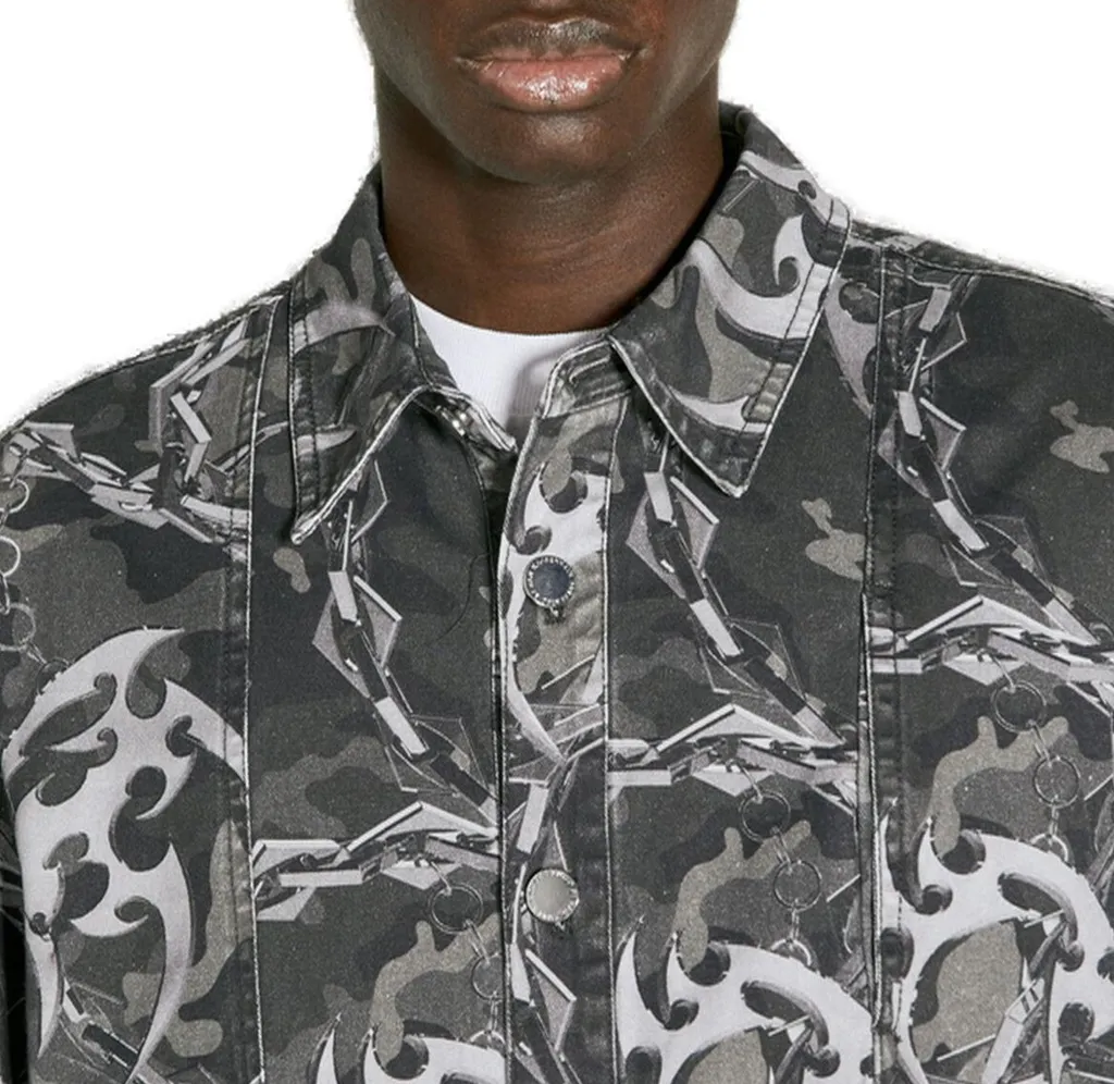Han Kjobenhavn Camouflage Printed Buttoned Shirt