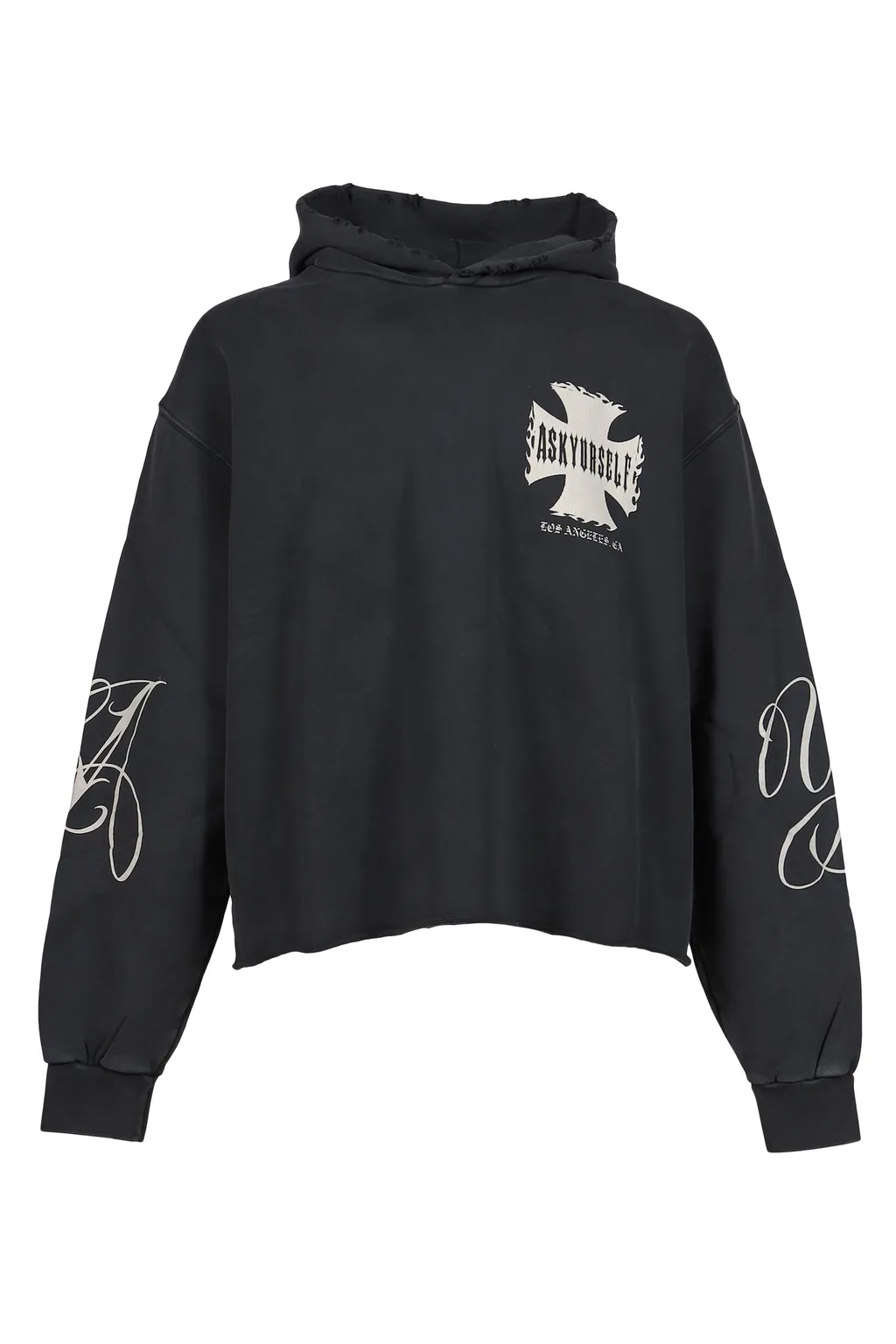 Raw Ay Cross Hoodie / Vintage Blk