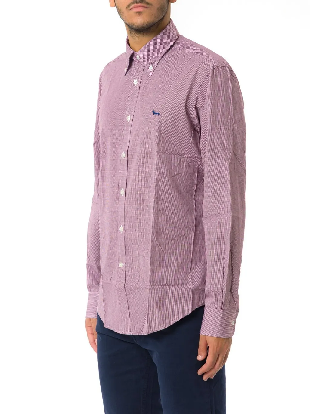 Harmont & Blaine Microcheck Long Sleeved Shirt