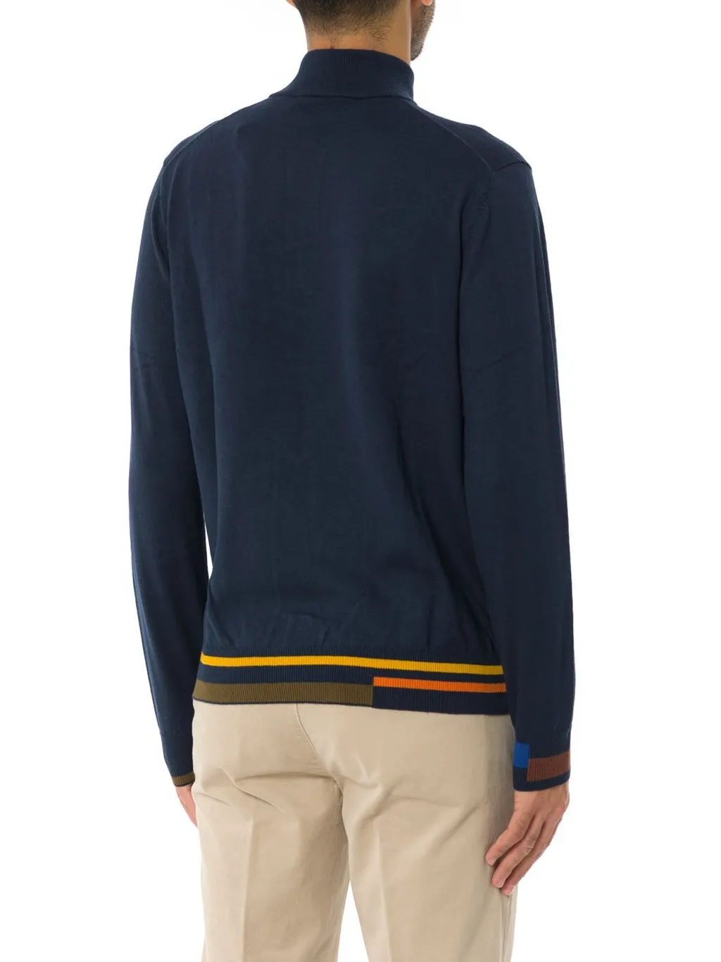 Harmont & Blaine Color Block Half Zip Pullover