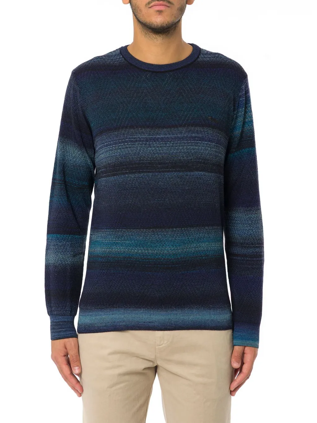Harmont & Blaine Yarn Printed Chevron Knit Pullover