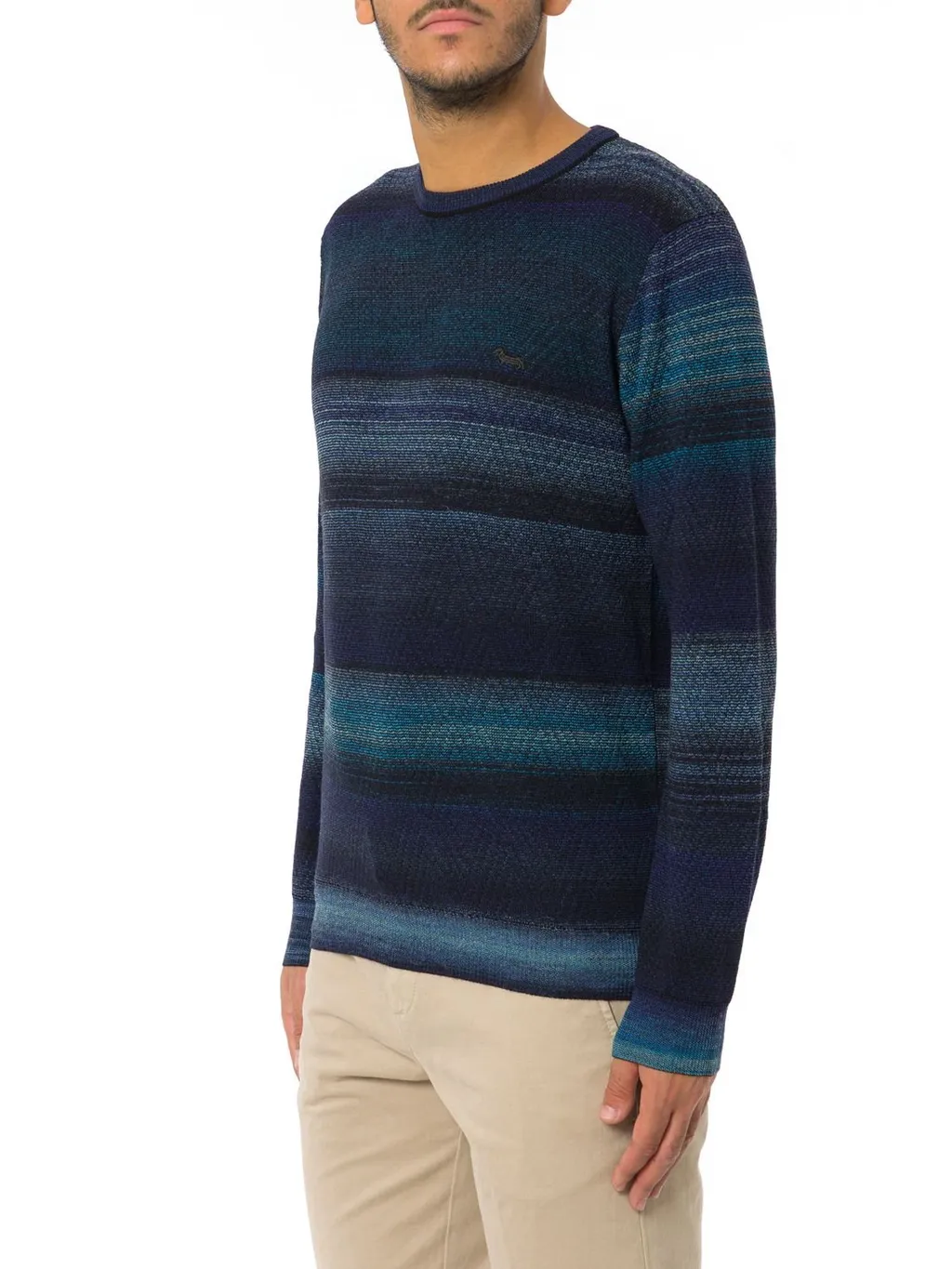 Harmont & Blaine Yarn Printed Chevron Knit Pullover