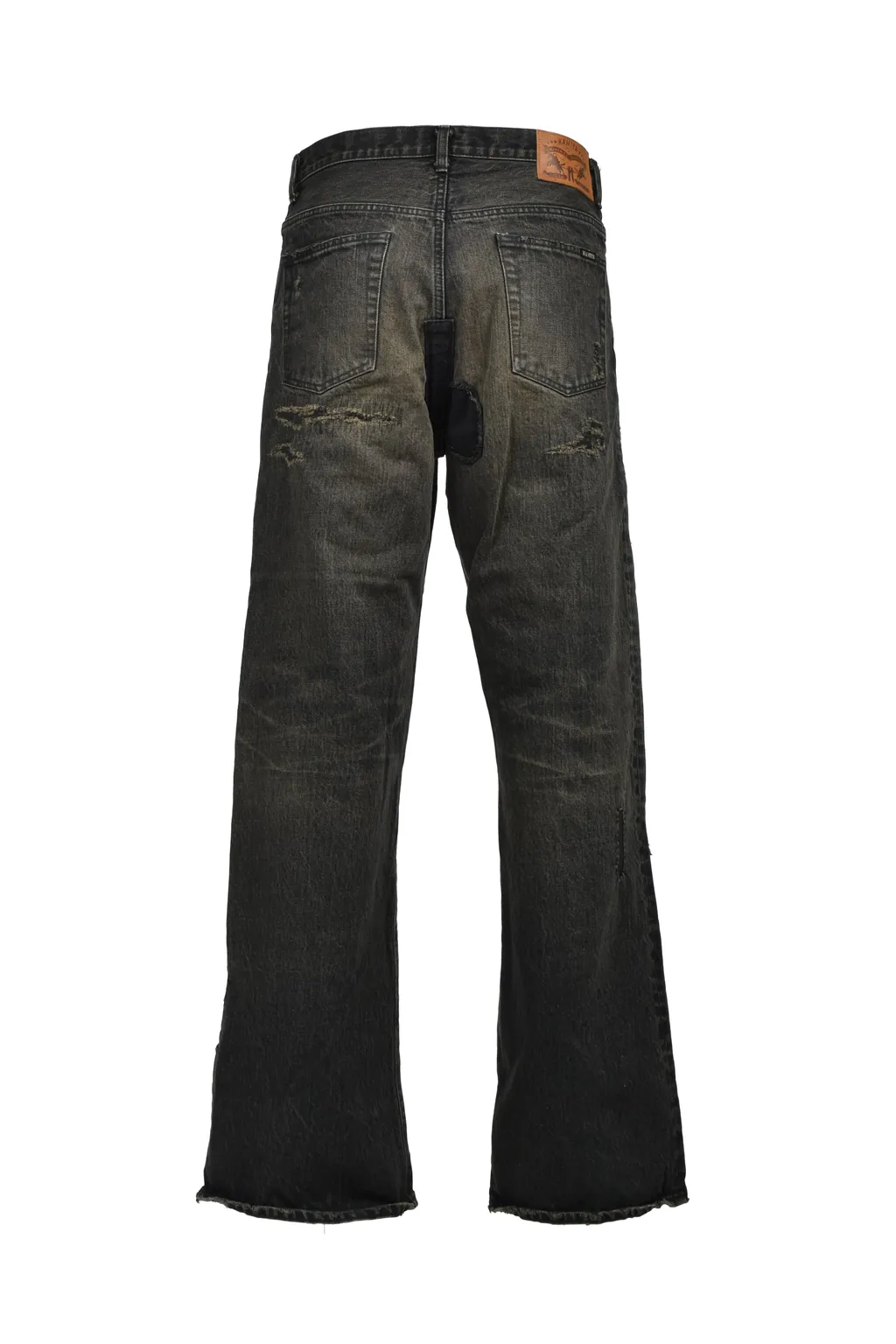 Boro Bootcut Wide Jeans / Black
