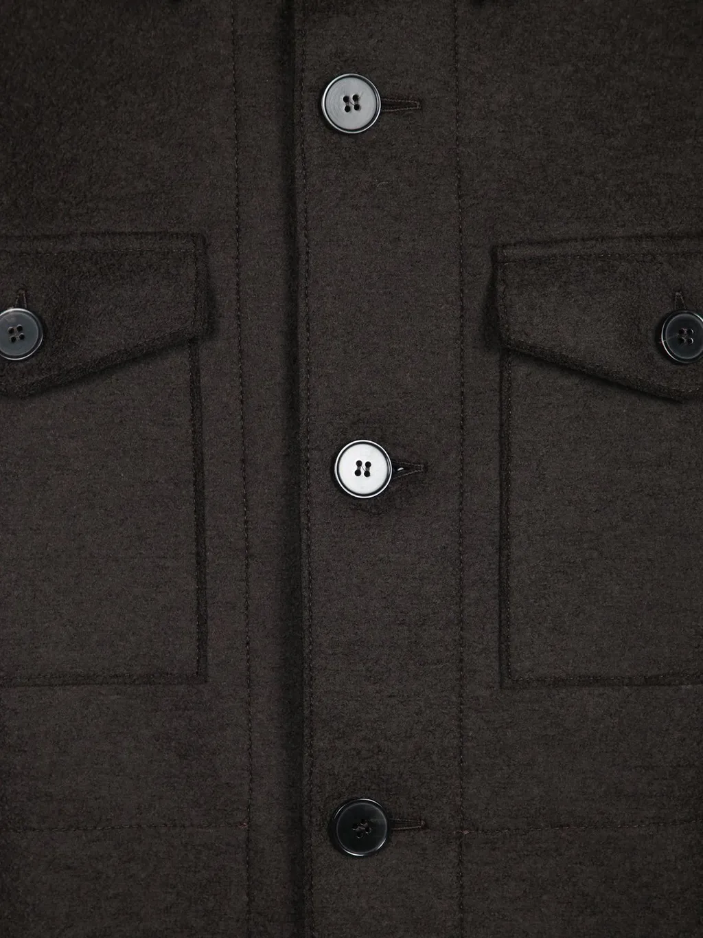 Harris Wharf London Button-Front Wool Coat